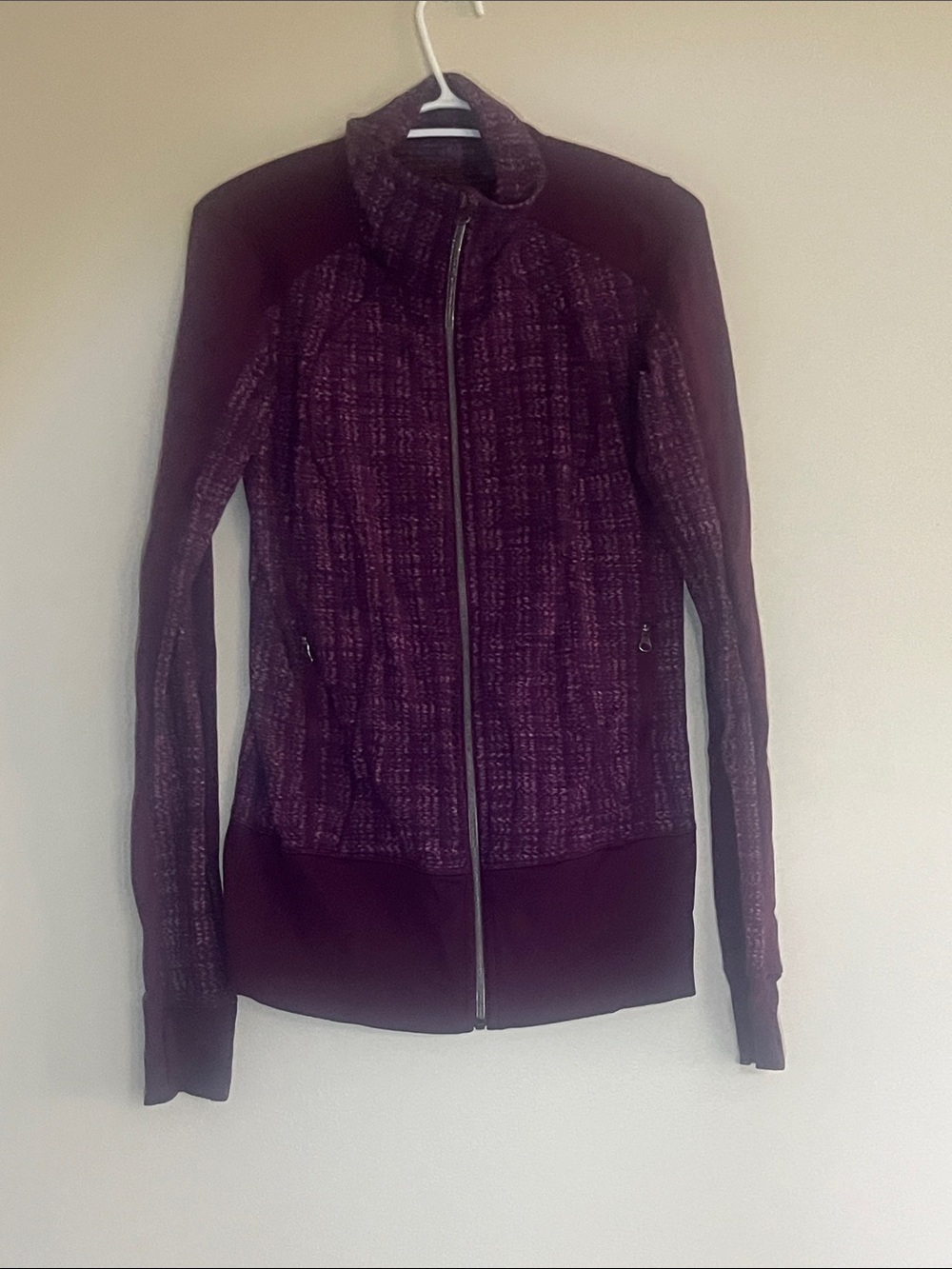 lululemon athletica Quilted Zip Bomber Jacket in Deep Plum
